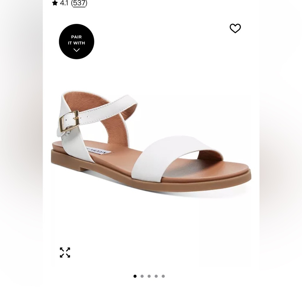 Steve Madden White and Tan Sandals NWNT